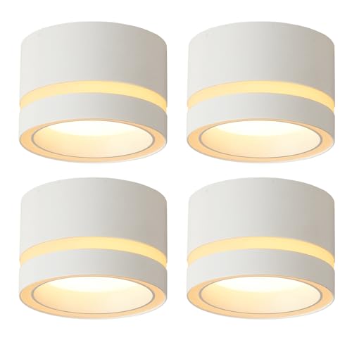 HCFEI LED Aufbauspots IP44 - Ø85*55mm Deckenspots - 6W 600LM GX53 LED...