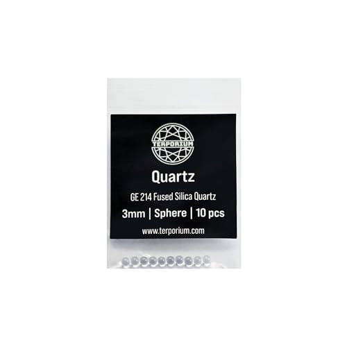 Terporium 3mm Quartz Spheres (Pack of 10) | 100% Quartz | Smooth Flawless 3mm Round Beads Without Holes | Perfect for Arts Crafts & Jewelry