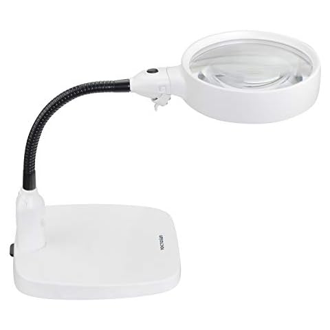 8X LED Magnifying Lamp Desktop LED Magnifier with Daylight Bright LED Lights and Flexible Gooseneck for Reading, Working, Hobby, Soldering and Crafts (USB Lighted) Cover