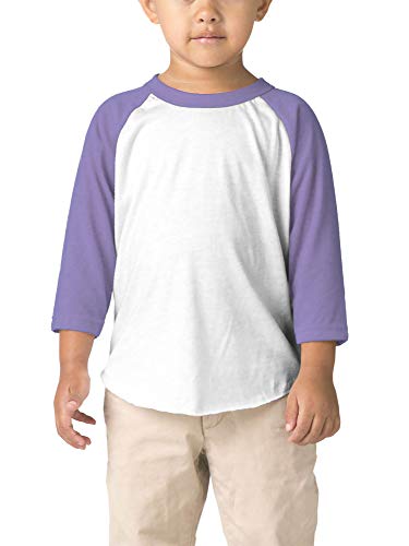 Image of Hat and Beyond Kids Raglan Jersey Child Toddler Youth Uniforms 3 /4 Sleeves T Shirts
