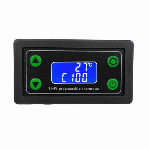 Generic WiFi Remote Temperature Controller, LCD Screen Display with K Type Thermocouple, for Drying Box Incubator Industrial Use