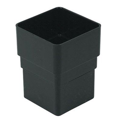 65mm Square Downpipe Connector Black