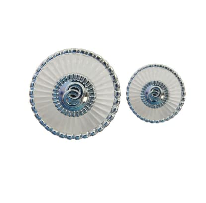 Round Glassy Shank Button (Pack of 16) 8 Big and 8 Small Pack for Coat Blazer Suit, Sherwani and Indian Dresses Sports Coat Uniform Jacket DIY Used (Silver)-image-38