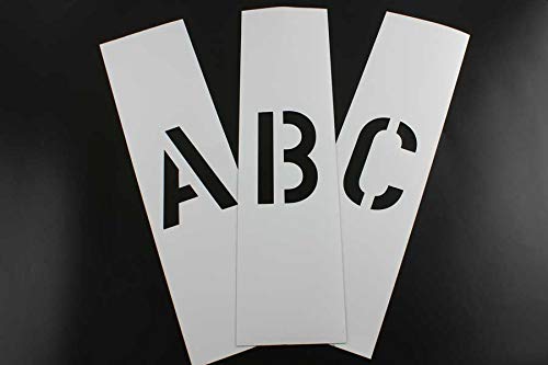 150mm Magnet-Buchstabenschablonen A-Z nach DIN 1451 mit Sprühnebelschutz