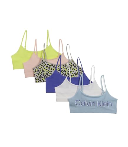 Calvin Klein Girls' Crop Bra 6 Pack