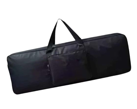 MG MUSIC GALAXY Waterproof 5 Octave Keyboard Bag by Casioo - Black Nylon, Padded Case for 61-Key Keyboards-image-27
