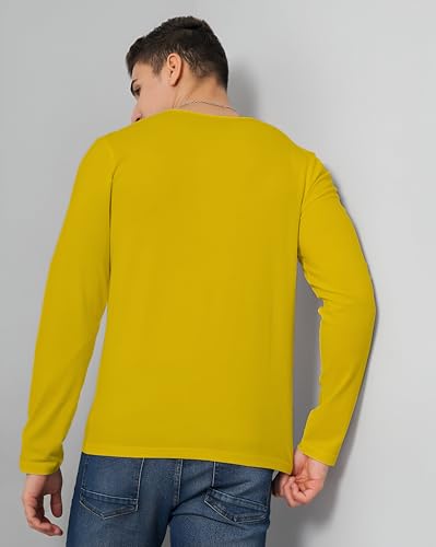 Image of LAZYCHUNKS Luxury Men's Full Sleeve Henley T-Shirt - Soft, Breathable, Stylish (Men's Henley T-Shirt), Great for Party and Casual wear