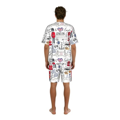 Pijama suave de hombre para evitar el calor nocturno con shorts cómodos 2