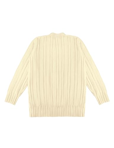 Girls Long Sleeve Casual Cardigan Kids Open Front Knit Sweater with Pockets4