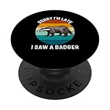 Photo Gallery vintage carino badger sorry i m late i saw a badger popsockets popgrip intercambiabile Photo Gallery vintage carino badger sorry i m late i saw a badger popsockets popgrip intercambiabile