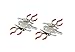 Burrell Scientific 075-783-04-00 Multi SUREGRIP Clamp 4 Place, Silver/Red (Pack of 2)
