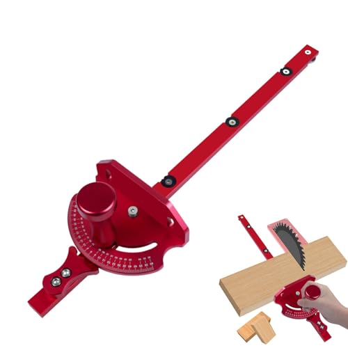 Calibro per mitra per da tavolo, calibro per mitra,Recinzione per da tavolo di precisione - da tavolo telescopica Calibro di allineamento per la lavorazione del legno, di recinzione ergonomico per mit