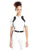 Körper Skimming Lija Damen Kompression Finesse Polo, Damen, White/Criss Cross Print, Large