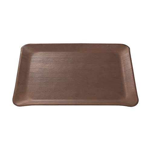 マルケイ(MARUKEI) お盆 / 41cm ウェーブNOS トレー W41×D30×H2.2cm ブラウン 日本製 ノンスリップ加工 食洗機対応 『ファイバートレー』 NOS68 GB