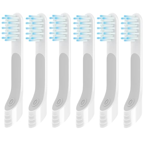 Kids Toothbrush Replacement Heads for Quip Electric Toothbrush Soft Bristles 6 Pack Tooth Brush Heads White