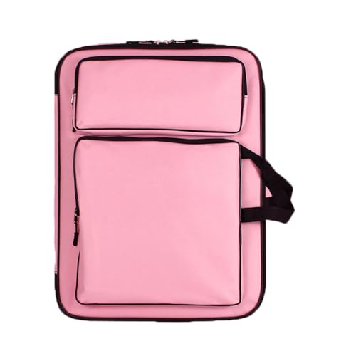 Image of ITODA A3 Art Portfolio Carry Case Bag Drawboard Tote Handheld Storage Portable Shoulder Lightweight Box for 8k Sketch Pad Artist Drawing Painting Supplies