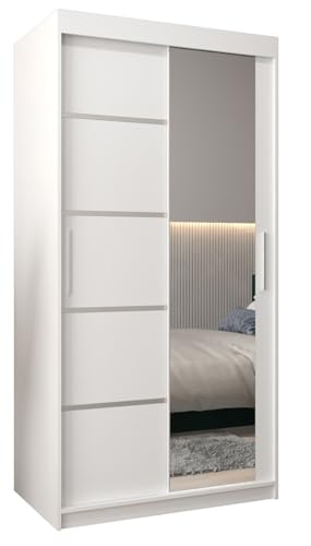 MEBLE KRYSPOL Kleiderschrank mit Spiegel Verona 2 - Garderobenschrank -...