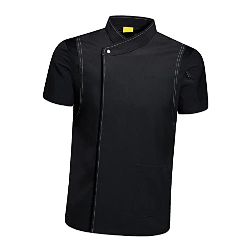 Veste Chef Uniforme Manteau Mixte Noir Traiteurs Services - 8