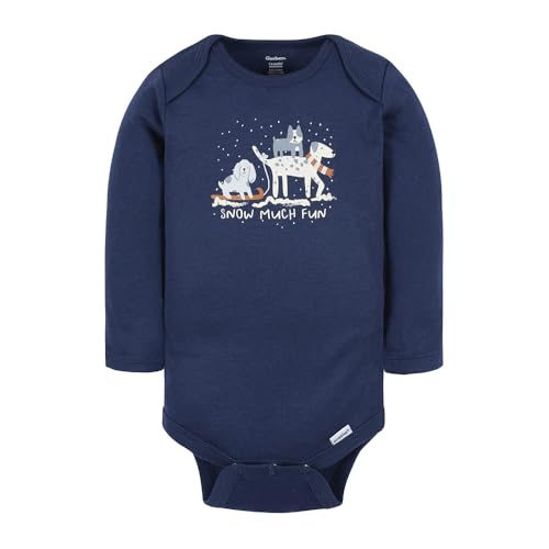 Image of Gerber Baby Bodysuits Long-Sleeve Cotton Onesies 6-Pack for Girls Newborn