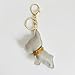 QTMY Leather Dog Keychain Keyring for Women,Purse Charms for Handbags,248 (Gray)