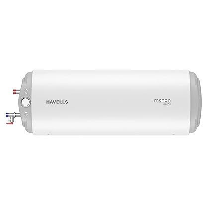 Havells Monza Slim 10 L Horizontal Left Wall Water Heater,Metallic Body, 2000 W, 3 S, With Free Flexi Pipe &Installation, Warranty: 7 Yr on Inn. Container; 4 Yr on Heating Element; 2 Yr Compre.(White)