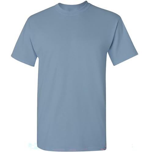 Joe's USA Men's Heavyweight Ultra Cotton Wholesale T-Shirts -XL-Stone Blue