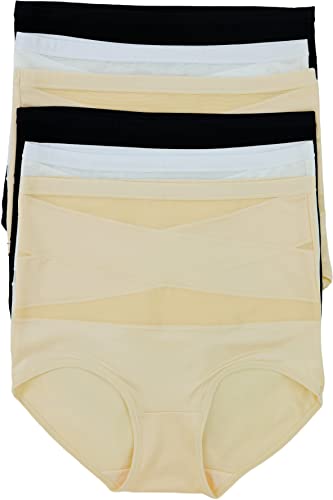 Image of ToBeInStyle Women's Pack of 6 High-Waisted Girdle Brief Tummy Support Everyday Panties