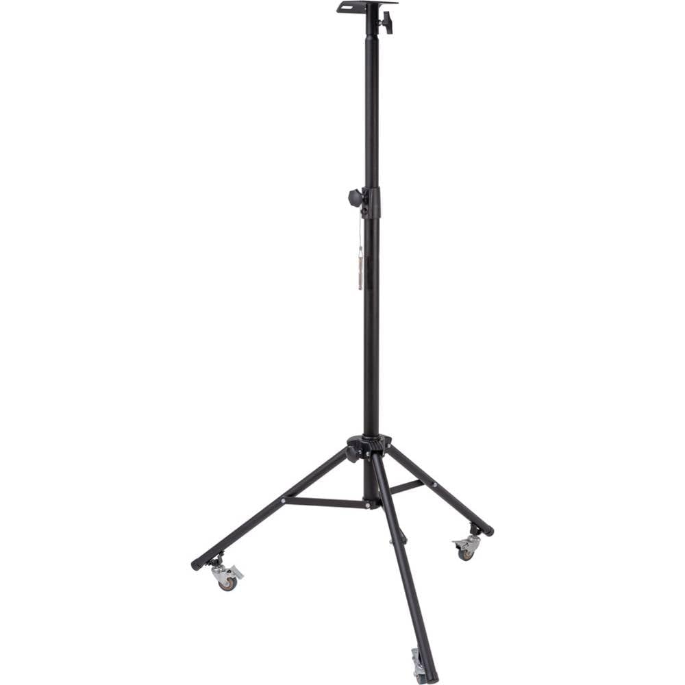 Brennenstuhl Rolowany statyw teleskopowy MT 180 / statyw do reflektora LED (z regulacją wysokości do 185 cm, z rozkładanymi nóżkami z lub bez kółek, w tym uchwyt i zestaw śrub)