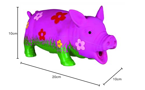 Trixie Schwein mit Blumen & Tierstimme Latex 20 cm