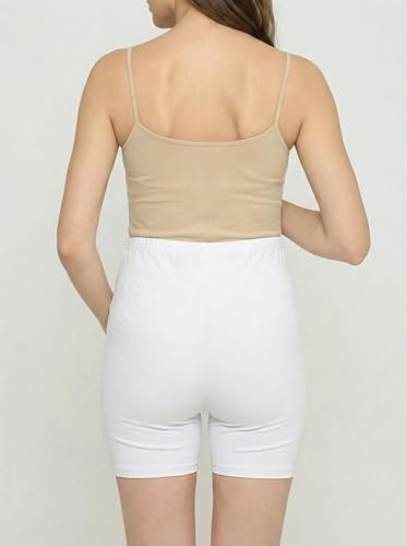 Image of Women's High Waist & Mid-Thigh Cotton Lycra Maternity Shorts|Pregnancy Panty|Maternity Panties Over The Belly for The Pre & Post Pregnancy