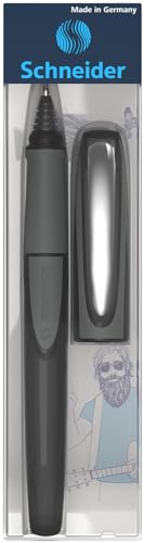 Image of Schneider Ray Cartridge Rollerball Pen M (Medium), Refillable, Onyx Barrel, Royal Blue Erasable Ink Cartridge, Pack of 1 Pen (187807)