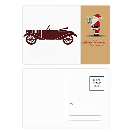 Cartes postales motif Père Noël géométriques marron lot 20 correspondance fêtes de Noël