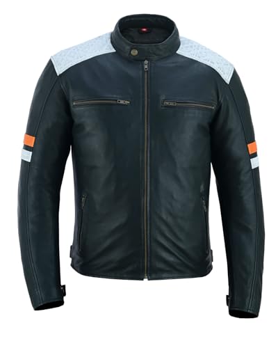 Blouson de moto en cuir pour homme : la veste de tourisme en cuir véritable pour vrai biker