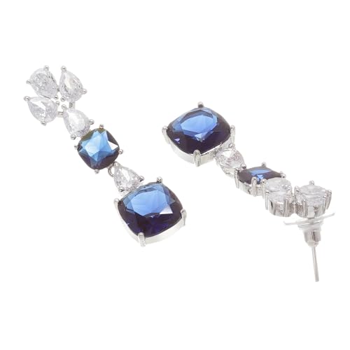 Rhodium-Plated American Diamonds Necklace set