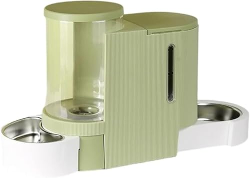 CokBlu ペット用自動給餌器&給水器 犬・猫対応 大容量餌入れ・水入れ付き 口が濡れる心配なし