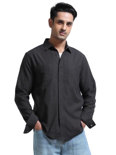 Image of StitchX Men's Seersucker Band Collar Pure Cotton Striped Kurta Shirt-S-2XL