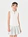 Haloumoning Girls Athletic Sleeveless Golf Polo Shirts Kids Quarter Zip Quick Dry Workout Tank Tops 5-14 Years White