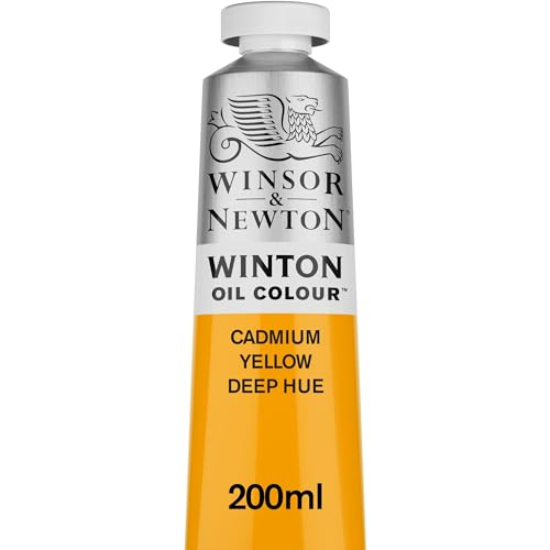 Winsor & Newton Winton Oil Paint Tube, 200ml, Cadmium Yellow Deep Hue