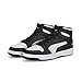 PUMA Men's Rebound Layup Mid Shoes Sneaker, Black-White, 11