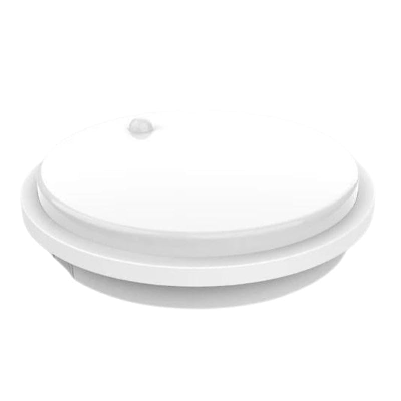 SILAMP Hublot LED Extérieur Rond 10W IP54 Blanc avec détecteur de mouvement - Blanc Neutre 4000K - 5500K