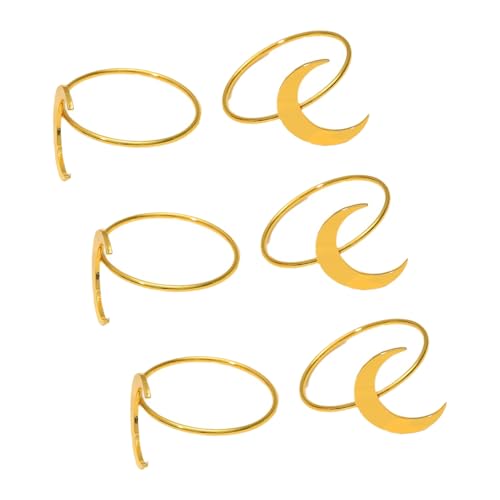 Benutzerfreundliche, metallische Serviettenringe in Halbmondform, rostfreies Geschirr-Zubehör für besondere Anlässe, Festivals, Geschirr-Zubehör