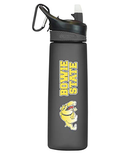 Bowie State University Tritan Plastic Frosted Sport Bottle, Design-1 - Black