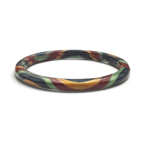 Image of Rajasthani Traditional Lac Bangles Set, Handcrafted Multi-Color Pattern with Gold Accents, Jaipuri Lakh Chudi, Red, Maroon, Pink, Purple, Blue, Green, 4 Piece Set