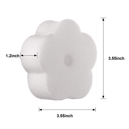 Image of Boao 16 Pcs Oil Absorbing Sponge for Hot Tub Pool,Flower,Creamy White | Floating Scum Absorber, Swimming Pool Spa Use, Removes Body Oils Lotions Sunscreen, Reusable Sponges, Fun Flower Shapes