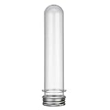 Color: transparente TOOGOO 50 Piezas 40 Ml Tubo De Ensayo De Plástico con Tapa De Rosca Tapa De Aluminio De Botella Tubo De Embalaje con Sello Sensible a La Presión Cápsula De Caramelo 5.6 Pulgadas