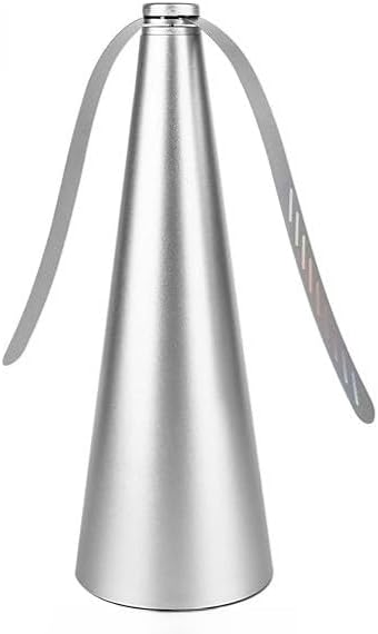 Ventilador matamoscas (alimentado por USB o AA), repelente para exteriores e interiores, portátil, ventilador giratorio con cuchillas holográficas