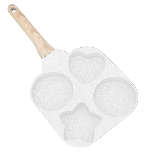 4 sartenes para freír huevos, color negro, antiadherente, sartén para tortillas, multifuncional, reutilizable y fácil de limpiar, herramientas de desayuno, portátiles para panqueques
