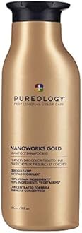 Pureology Nanoworks Gold Shampoo - For Very Dry and Color-Treated Hair, Renews Softness & Shine, Sulfate-Free & Vegan