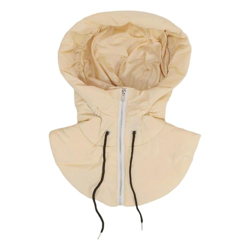 Bonnet à capuche chaud kaki et écharpe factice décontractée pour l'extérieur