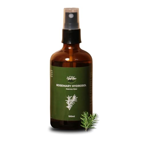 Rosemary Hydrosol for Hair Care, Pure Steam Distilled Extract, Alcohol Free, Natural Aroma, For All Hair Types Including Curly and Dry Scalps - 100 ml